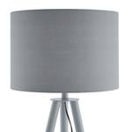 Staande lamp Vereda II textielmix/massief rubberboomhout - 1 lichtbron