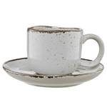 Tasses à expresso FINCA (4 éléments) Porcelaine - Gris clair - 14,5 cm x 13 cm x 15 cm - Gris lumineux