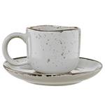 Tasses à expresso FINCA (4 éléments) Porcelaine - Gris clair - 14,5 cm x 13 cm x 15 cm - Gris lumineux