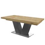 Table Jully (Extensible) - Imitation chêne noueux - Largeur : 180 cm - Anthracite