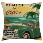 Federa per cuscino con spiaggia di Cuba Poliestere - Giallo - 50 x 50 cm