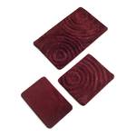Tapis de bain Wave (3 éléments) Acrylique - Rouge