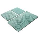 Tapis de bain Wave (3 éléments) Acrylique - Menthe