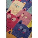 Kinderteppich Cats Samtstoff - Mehrfarbig - Multicolor - 140 x 190 cm