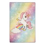 Kinderteppich Unicorn Samtstoff - Mehrfarbig - 140 x 190 cm