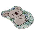 Kinder-vloerkleed Koala Shape fluweel - grijs/groen - 80 x 100 cm