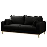 Sofa Nante (3-Sitzer) Microfaser Enza: Schwarz