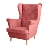 Fauteuil bergère Olmen Microfibre Jada: Rose