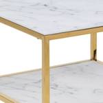 Nachttisch Katori Glas / Metall - Marmor Weiß Dekor / Gold
