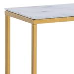 Tavolo consolle Katori II Vetro / Metallo - Effetto marmo bianco / Oro