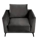 Fauteuil Gobabis Velours Ravi: Gris