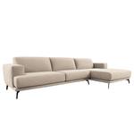 Ecksofa Asia Webstoff Inas: Cappuccino - Longchair davorstehend rechts