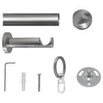 Bastone per tenda Ball 16 mm Zama - Effetto acciaio inox - Larghezza: 160 cm