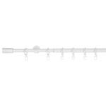 Gardinenstange Rillcube ausziehbar Zamak - Weiß - Breite: 120 cm