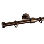 Gardinenstange Cap-Noble ausziehbar Zamak - Bronze - Breite: 160 cm