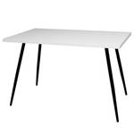 Table Napo Blanc mat - Largeur : 80 cm - Noir - Rond
