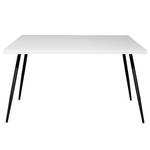 Table Napo Blanc mat - Largeur : 80 cm - Noir - Rond
