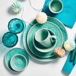 Assiettes SUMATRA I (lot de 4) Céramique - Turquoise - Turquoise