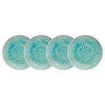 Assiettes SUMATRA I (lot de 4) Céramique - Turquoise - Turquoise