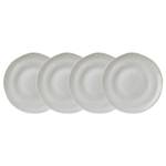 Assiettes plates MANOR - Lot de 4 Gris - Pierre - Hauteur : 4 cm