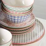 Assiettes RETRO IV (lot de 6) Porcelaine - Rouge