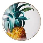 Teller TROPICAL Ananas Multicolore - Porcelaine - Hauteur : 2 cm