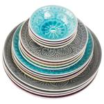 Assiette SUMATRA I Céramique - Turquoise - Diamètre : 21 cm