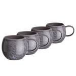 Tasses COTTAGE V (lot de 4) Céramique - Noir - Capacité : 0.48 L