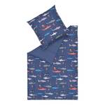 Parure de lit enfant Sharks Coton - Bleu marine