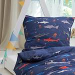 Parure de lit enfant Sharks Coton - Bleu marine