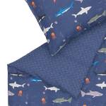 Copripiumino per lettino Sharks Cotone - Blu marino