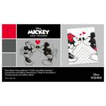 Plaid Mickey et Minnie Microfibre - Multicolore