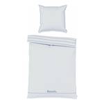 Parure de lit Calm Comfort Coton - Gris - 135 x 200 cm + oreiller 80 x 80 cm