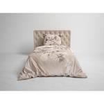 Parure réversible de lit Dax Satin de coton - Naturel - 155 x 220 cm + oreiller 80 x 80 cm