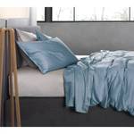 Parure de lit Satinado Satin de coton - Bleu jean - 135 x 200 cm + oreiller 80 x 80 cm