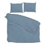 Parure de lit Satinado Satin de coton - Bleu jean - 250 x 260 cm + 2 coussin 60 x 70 cm