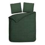 Parure de lit Diamante Satin de coton - Vert foncé - 200 x 200 cm + 2 oreillers 80 x 80 cm