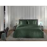 Parure de lit Diamante Satin de coton - Vert foncé - 260 x 260 cm + 2 coussin 60 x 70 cm