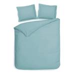 Parure de lit Punto Satin de coton - Bleu clair - 240 x 260 cm + 2 coussin 60 x 70 cm