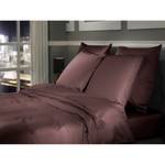 Parure de lit Punto Satin de coton - Marron - 135 x 200 cm + oreiller 80 x 80 cm