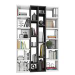 Libreria Emporior XXI Bianco lucido / Effetto quercia nero marrone