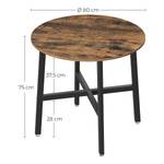 Eettafel Montono oud houten look/zwart