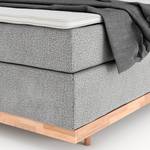 Boxspringbett Linea Silbergrau - 160 x 200cm - Doppelmatratze H2/H3