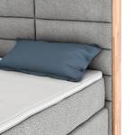 Lit boxspring Linea Gris argenté - 160 x 200cm - Matelas double D3/D4