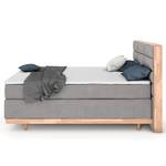 Lit boxspring Linea Gris sable - 200 x 200cm - Matelas double D2/D4