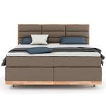 Boxspring Linea Taupe - 200 x 200cm - Tweepersoonsmatras H2/H3