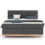 Boxspringbett Linea Steingrau - 180 x 200cm - H4