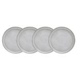 Assiettes HENLEY (lot de 4) Faïence - Gris - Diamètre : 22 cm