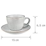 Kaffetasse mit Untertasse HENLEY Steingut - Grau