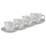 Tasses à café HENLEY (lot de 4) Faïence - Gris